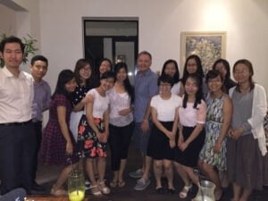 Speaking to the Hanoi Toastmasters Club in downtown Hanoi Vietnam August 2015