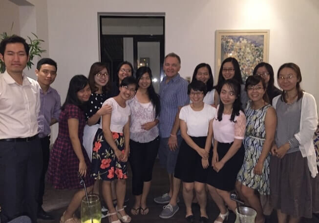 Speaking to the Hanoi Toastmasters Club in downtown Hanoi Vietnam August 2015